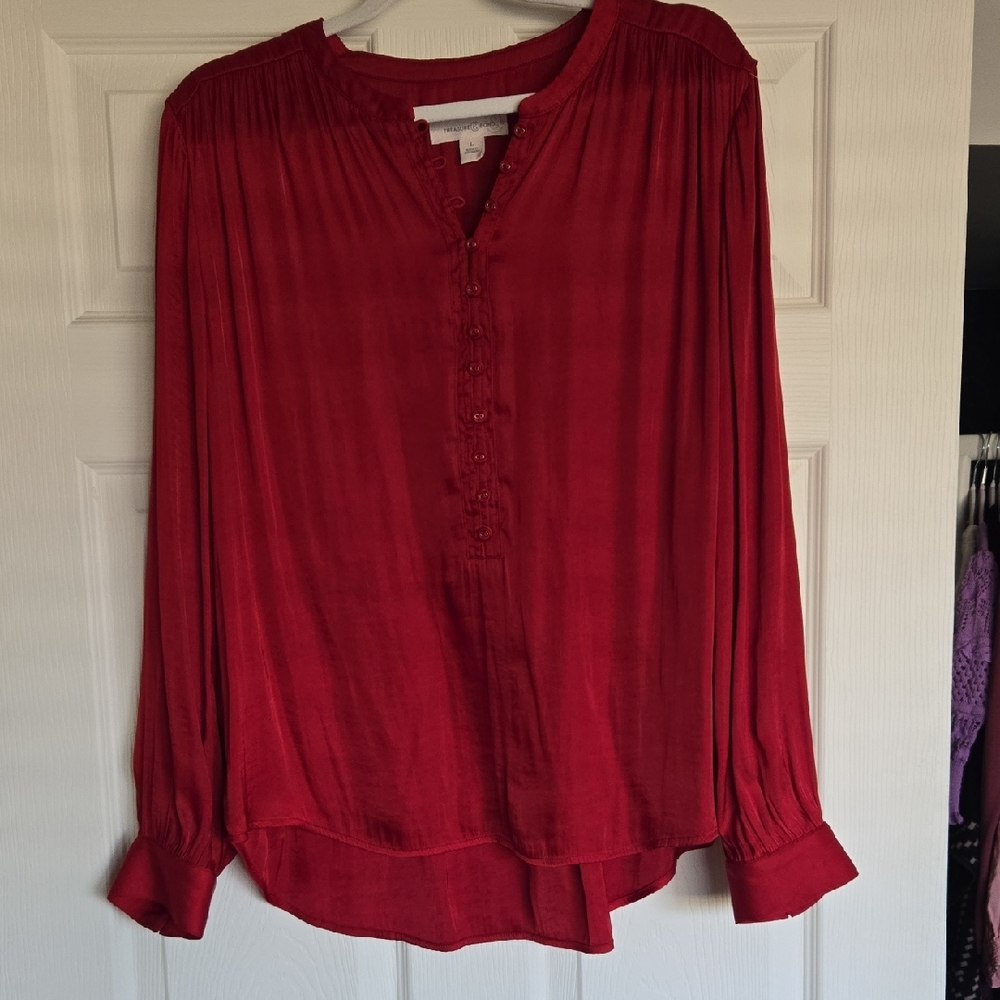 Elegant Red Women's Top